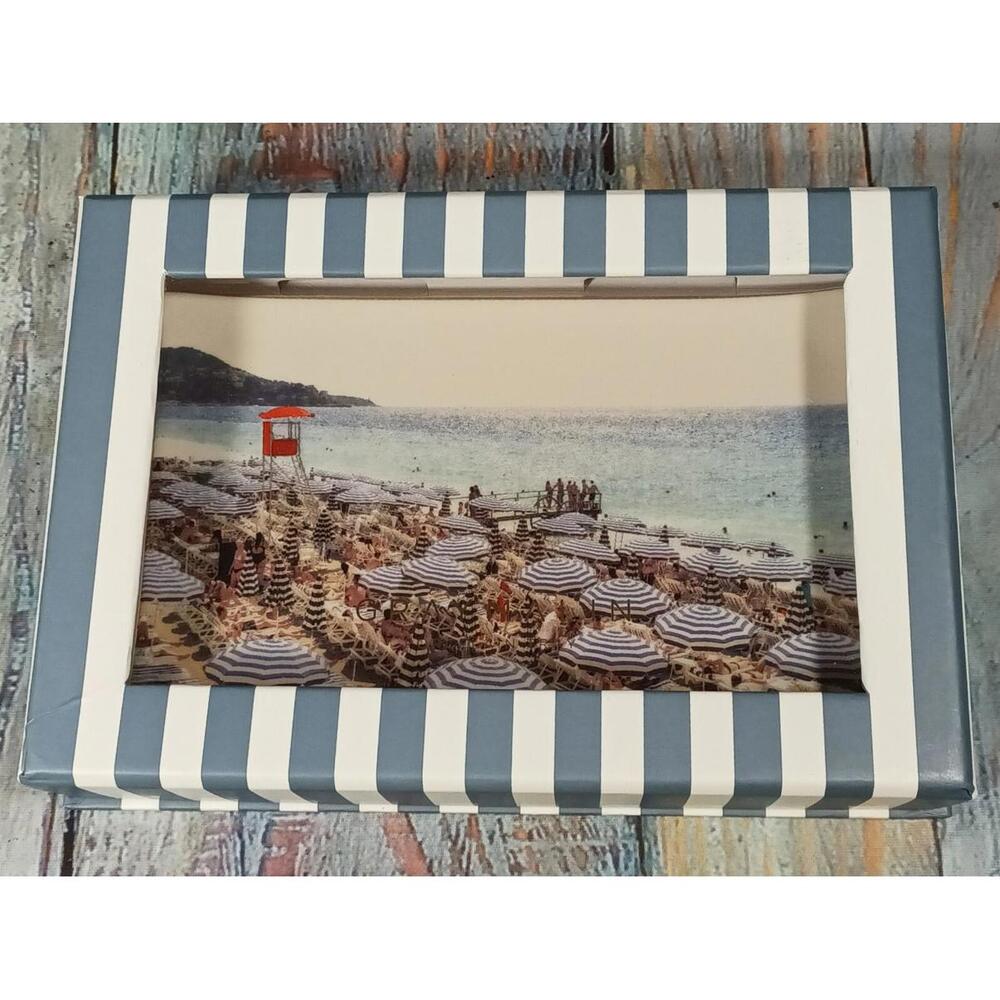 Gray Malin Porcelain Tray with‎ Coastal Beach Umbrella Design